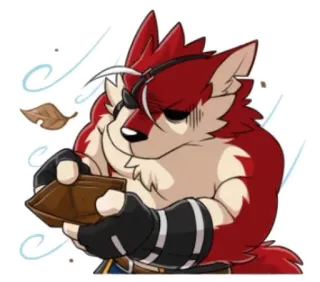 😵 lupo, triste, povertà, cartone animato, animale telegram sticker