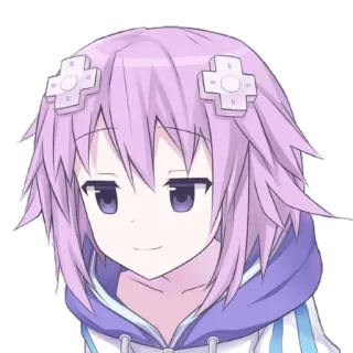 😏 Neptune Hyperdimension Neptunia Anime, Video game, Imut, Rambut ungu, Gadis, Meme, Sombong telegram sticker