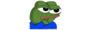 🤔 Pepe the Frog Pepe, Sapo, Meme, Pensando telegram sticker