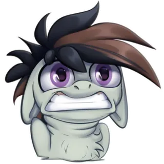 😬 cartoon, expression, fear, anxiety, scared, stress, character telegram sticker