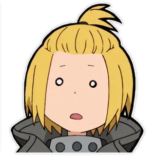 😮 anime, character, shocked, cartoon, manga, blond hair telegram sticker