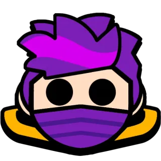 😀 cartoon, personage, paars haar, avatar, gemaskerd telegram sticker
