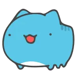 🙂 gato, desenho animado, bolha, fofo, engraçado telegram sticker