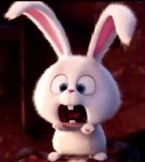 🐰 Snowball The Secret Life of Pets conejo, animal, lindo, dibujos animados, cartoon whatsapp sticker