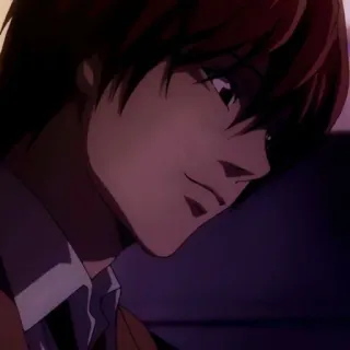 😈 Light Yagami Death Note Anime, Manga, Death Note, Light Yagami, Cartoni animati telegram sticker