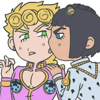 😛 Giorno Giovanna JoJo's Bizarre Adventure Anime, Manga, Jojo, Bruno Bucciarati, Giorno, Personnage telegram sticker