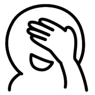 🤦 Facepalm, Emozione, Delusione, Cartone animato, Gesto whatsapp sticker