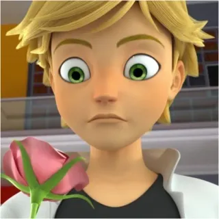 😐 Adrien 瓢虫雷迪, 阿德里安·阿格斯特, 卡通, 玫瑰, 青少年, 动漫 whatsapp sticker