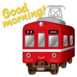 ☀ Good morning! trem, bom dia, ferrovia, transporte telegram sticker