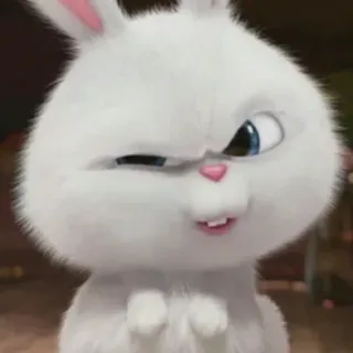 😣 Snowball The Secret Life of Pets うさぎ, バニー, 動物, ペット, アニメ, アニメーション, キャラクター telegram sticker