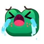 😭 triste, llorando, lágrima, emoción, dibujo animado telegram sticker