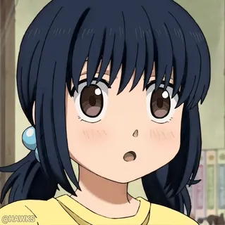 😳 @HAWKS anime, girl, cute, cartoon whatsapp sticker
