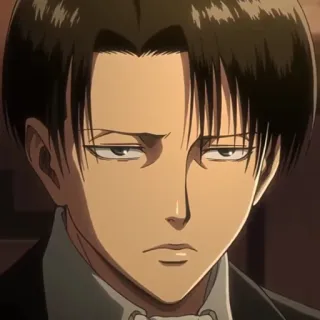 ✨ Levi Ackerman Attack on Titan Anime, Manga, Attack on Titan, Levi, Levi Ackerman, Karakter, Serius telegram sticker