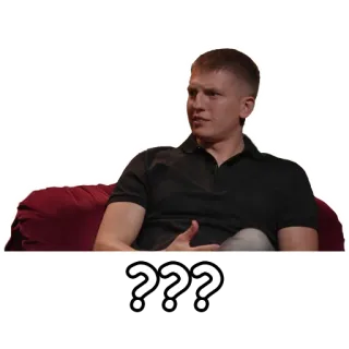 ❓ ??? question, confusion, homme, réflexion telegram sticker