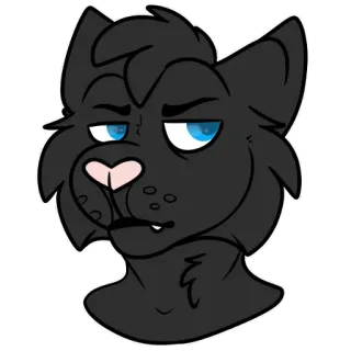 😒 cat, feline, animal, cartoon, illustration, pet, cute telegram sticker