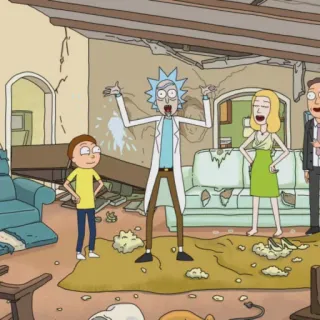🛸 Rick Sanchez Rick and Morty Cartoon, Rick and Morty, Rick, animiert telegram sticker