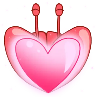 ❤️ heart, love, cute, pink, romantic, cartoon telegram sticker