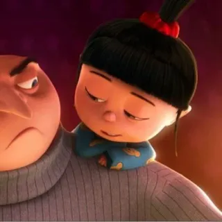 🥱 Agnes Despicable Me kartun, film, animasi, Gru, karakter telegram sticker