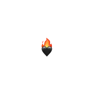 🖤 heart, flame, black heart, fire telegram sticker