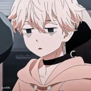 😵 anime, character, hoodie, choker, sleepy, manga whatsapp sticker