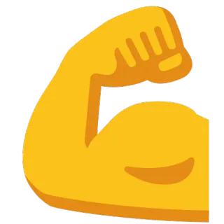 💪 muscle, flex, arm, bicep, strength, emoji telegram sticker