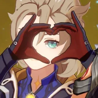 ❤️ Albedo Genshin Impact Anime, Video game, Genshin Impact, Personagem, Albedo, Coração, Fofo whatsapp sticker