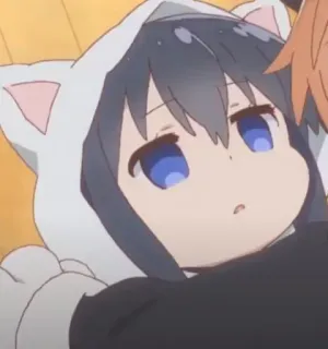 ☁️ Anime, Kawaii, Cartoon, Manga, Süß, Katze, Hoodie telegram sticker