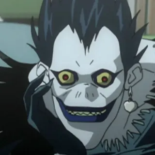 😗 Ryuk Death Note Anime, Manga, Personaje, Ryuk, Death Note telegram sticker