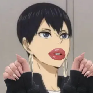 🥰 Tobio Kageyama Haikyuu!! Anime, Manga, Haikyuu, Tobio Kageyama, Śmieszne, Parodia telegram sticker