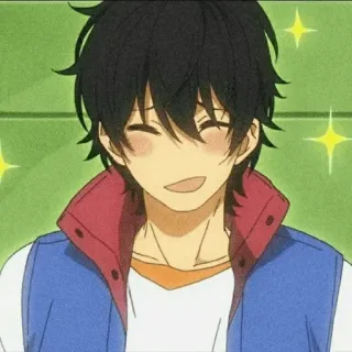 ⛓ Anime, lächelnd, fröhlich, Cartoon, Junge telegram sticker