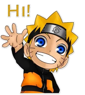 👋 Naruto Uzumaki Naruto HI!! Naruto, anime, character, manga, ninja, cartoon telegram sticker