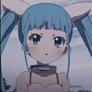 ☺️ anime, girl, cute, blue hair telegram sticker