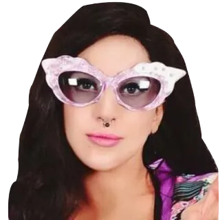 👓 mujer, gafas de sol, belleza, retrato telegram sticker