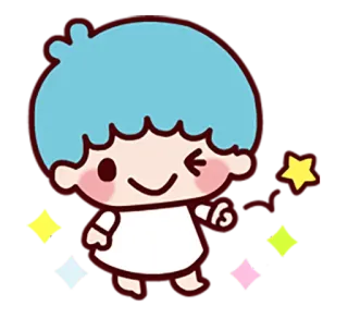 🍂 Little Twin Stars kawaii, mignon, pastel, étoiles, enfantin, dessin animé, animation telegram sticker