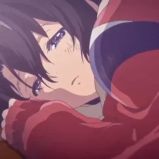 📹 anime, meisje, verdrietig, huilend, nadenkend, melancholisch, emotioneel whatsapp sticker