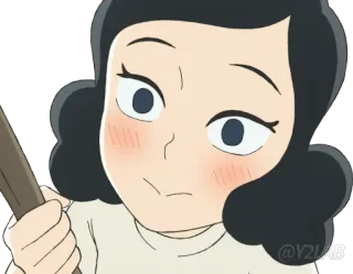 😊 Cartoon, Femme, Animé, Personnage, Animation telegram sticker