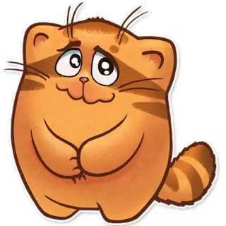 ☺️ cat, cute, adorable, orange, animal, pet whatsapp sticker
