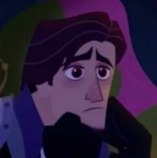 🖇 Eugene Fitzherbert Tangled Dibujo animado, Hombre, Cara, Eugene Fitzherbert, Enredados, Disney telegram sticker