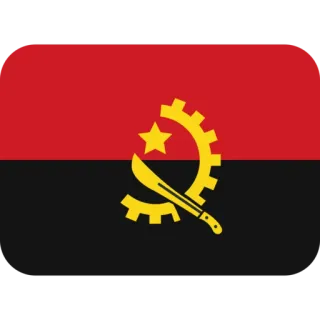 🇦🇴 bandera, Angola, África, símbolo telegram sticker