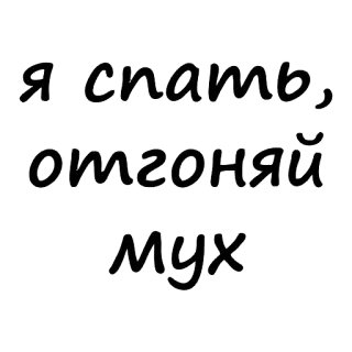 🤪 Я спать, отгоняй мух Schlaf, Fliegen, Ärger, Ruhe, Humor telegram sticker