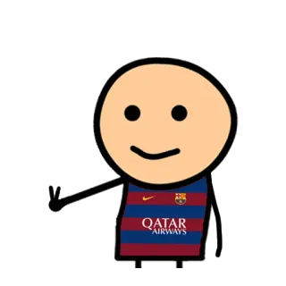 ✌ 漫画, キャラクター, スポーツ, サッカー, フットボール, チーム, ユニフォーム telegram sticker