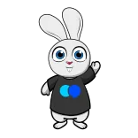 😊 conejo, animal, dibujos animados, lindo whatsapp sticker