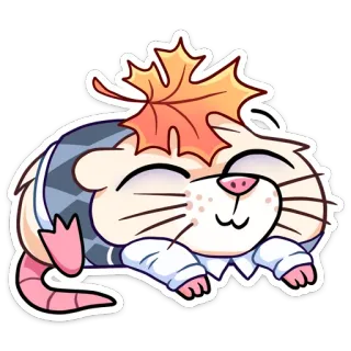 🍂 hamster, cartoon, fall, animal, sticker, cute, rodent telegram sticker