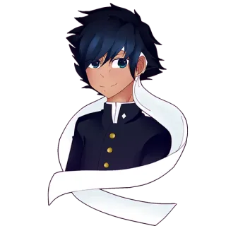 😊 Аниме, Школьная форма, Мужской, Парень, Персонаж telegram sticker