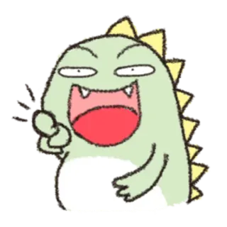 🎋 dinosaure, dessin animé, monstre, mignon, personnage, animal, drôle telegram sticker