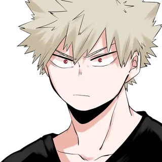 😐 Katsuki Bakugo My Hero Academia Anime, Manga, Held, Jongen, Woede telegram sticker