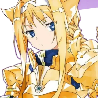 😒 Alice Zuberg Sword Art Online Anime, Sword Art Online, Alice Zuberg, Personaje, Rubio, Ojos azules whatsapp sticker