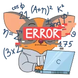 🤯 ERROR erro, computador, desenho animado, animal whatsapp sticker