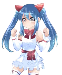 💪 Anime, Niedlich, Mädchen, Cartoon, Illustration, Kawaii telegram sticker