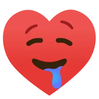 🌟 heart, emoji, love, hungry, drooling telegram sticker